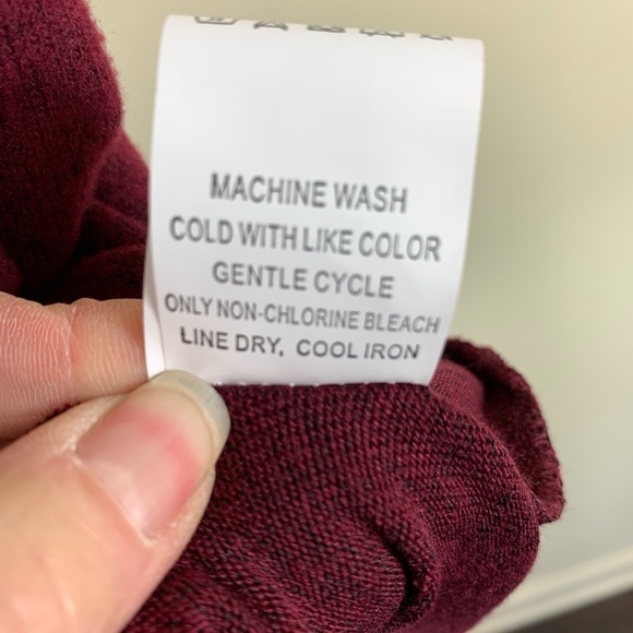 AMARYLLIS BURGUNDY LONG SLEEVE TOP - Picture 7 of 7